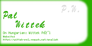pal wittek business card